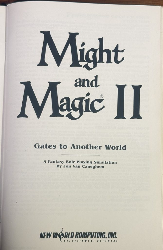 Might and Magic Gates to Another World Manual Sample 1