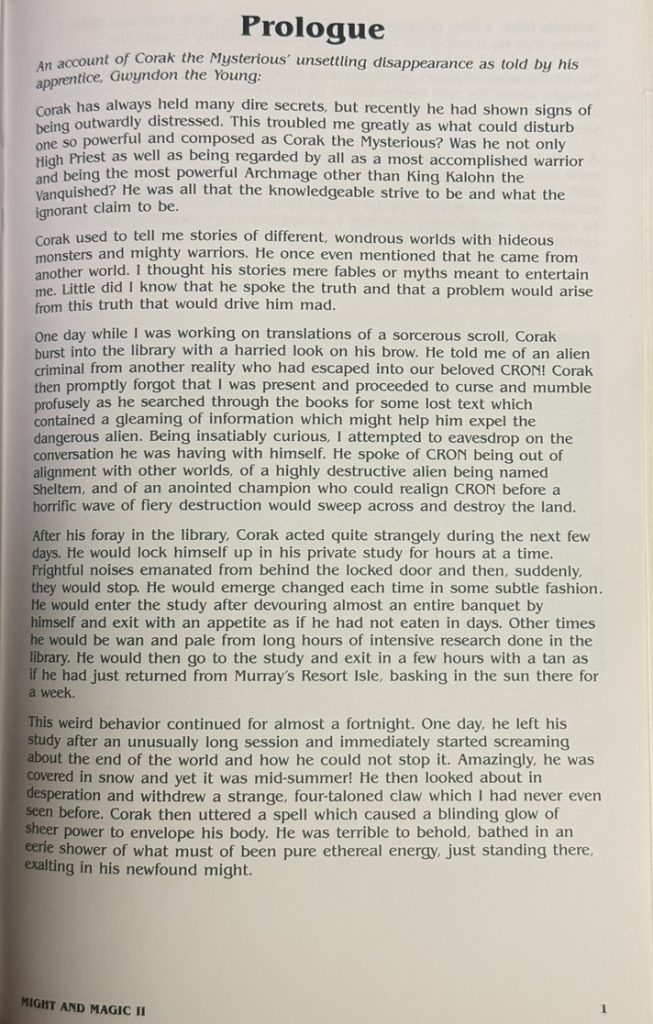Might and Magic Gates to Another World Manual Sample 2