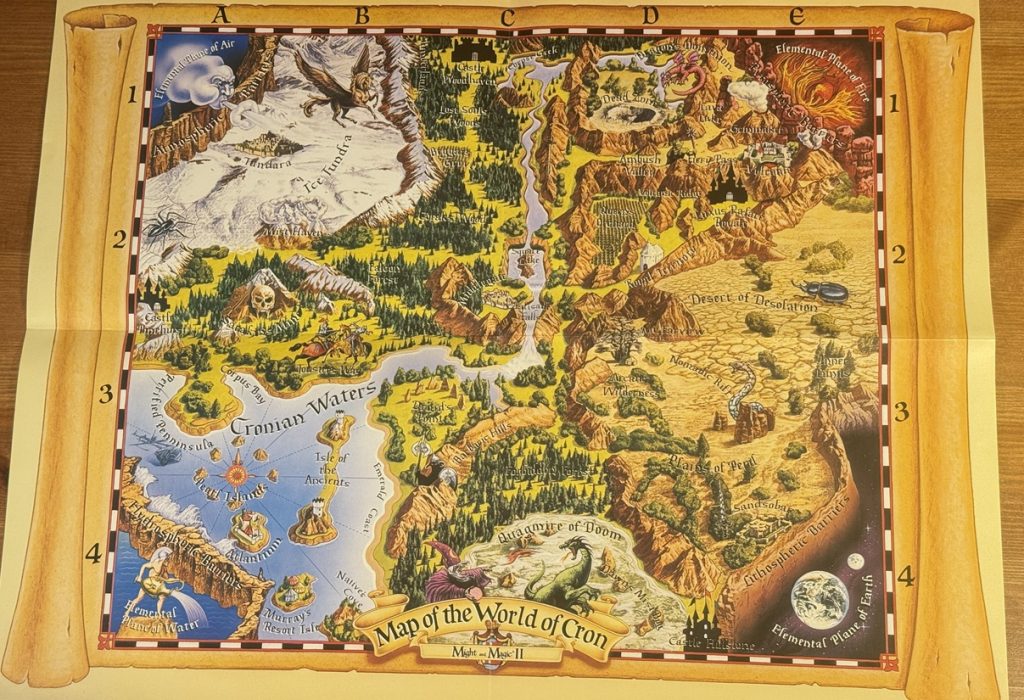 Might and Magic Gates to Another World World Map