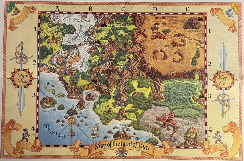 Might and Magic Secret of the Inner Sanctum World Map